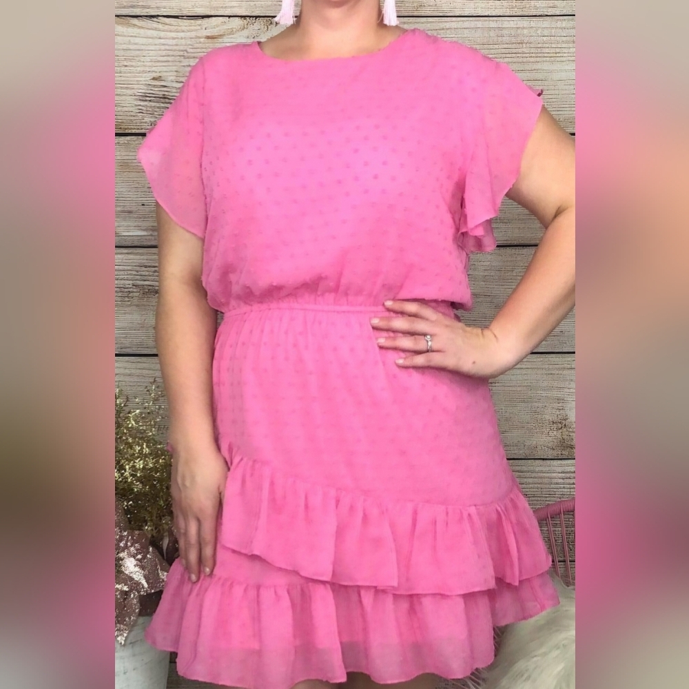 Dotted Ruffle Dress